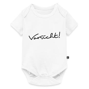 Vorsicht! - Baby Premium Kurzarmbody - Weiß - Vorne