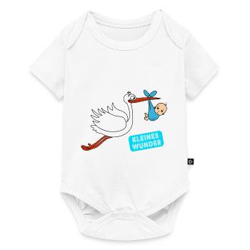 Kleines Wunder Junge Baby Babys Schwangerschaft - Baby Premium Kurzarmbody - Weiß - Vorne
