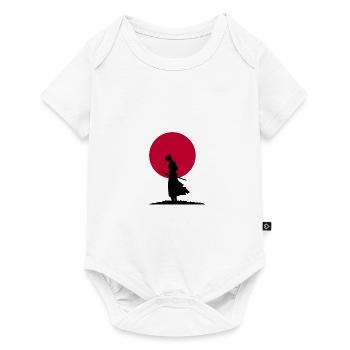 Samouraï et soleil - Body à manches courtes Premium Bébé - blanc - Devant