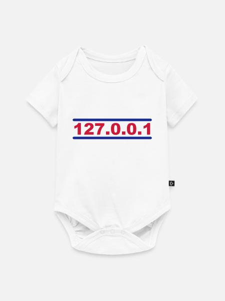 127.0.0.1 - Baby Premium Kurzarmbody - Weiß