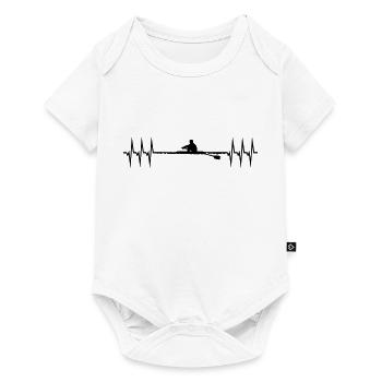 Rowing Heartbeat, single scull - Baby Premium short-sleeve bodysuit - white - Front