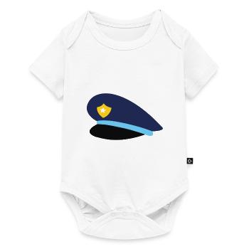 Chapeau de police - Body à manches courtes Premium Bébé - blanc - Devant
