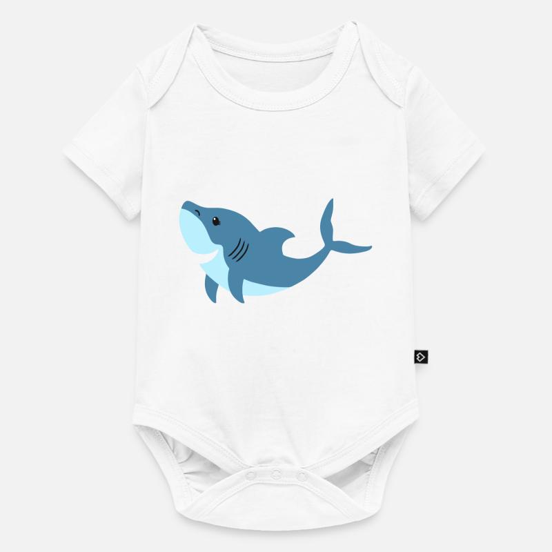 Requin - Body à manches courtes Premium Bébé - blanc