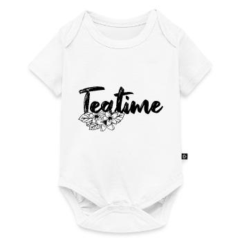 Teatime Tea Leaves Tea Drinker motto - Baby Premium short-sleeve bodysuit - white - Front
