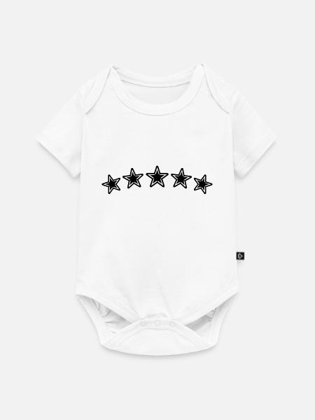 Fünf Sterne Banner - Baby Premium Kurzarmbody - Weiß