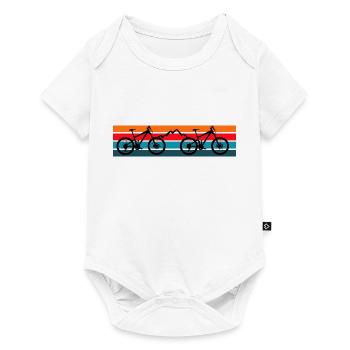 Mountain Bike Mountain Bike Mountain Bike Retro - Baby Premium short-sleeve bodysuit - white - Front