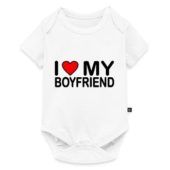 I love my boyfriend - Baby Premium short-sleeve bodysuit - white - Front