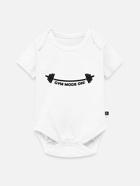 Gym Mode on - Baby Premium Kurzarmbody - Weiß