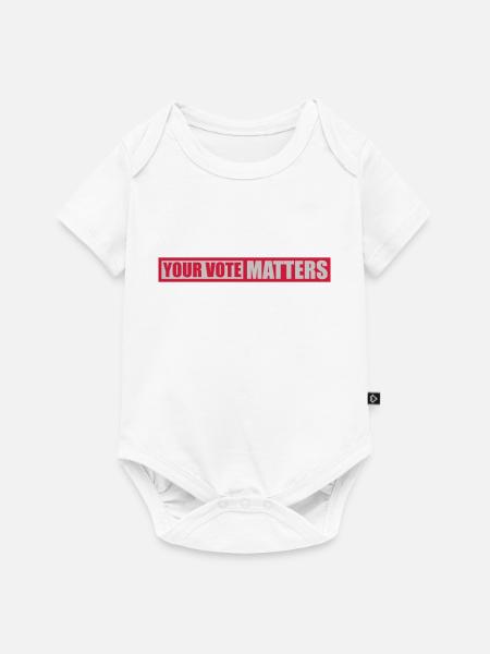 your vote matters Zitat - Baby Premium Kurzarmbody - Weiß