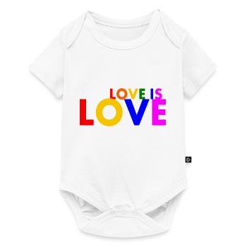Love is love - Baby Premium short-sleeve bodysuit - white - Front