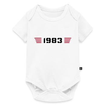 Year of birth Birthday Born In 1983 - Made in 1983 - Baby Premium short-sleeve bodysuit - white - Front