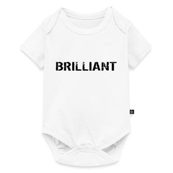 Noir brillant - Body à manches courtes Premium Bébé - blanc - Devant