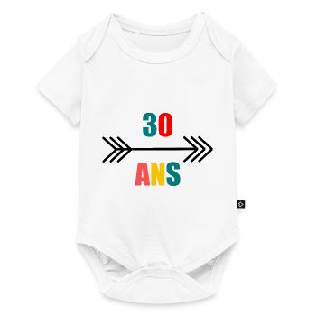 30 ANS. 30e ANNIVERSAIRE. ANNIVERSAIRE 30 ANS. 30 - Body à manches courtes Premium Bébé - blanc - Devant