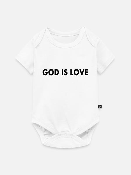 God is love - Baby Premium Kurzarmbody - Weiß