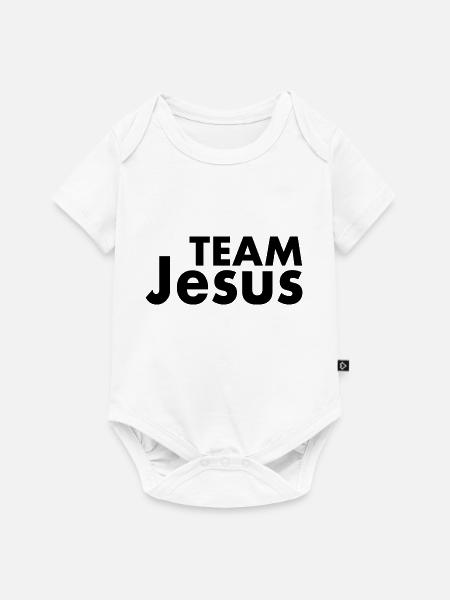 Team jesus - Baby Premium Kurzarmbody - Weiß