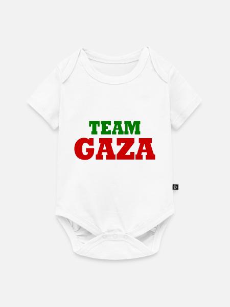 Team gaza - Baby Premium Kurzarmbody - Weiß