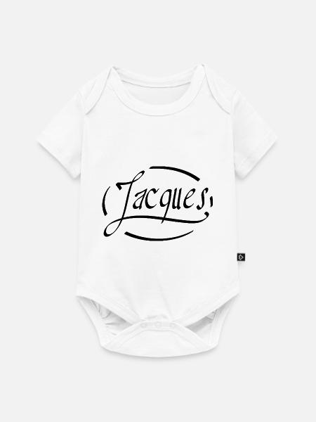 Jakob - Baby Premium Kurzarmbody - Weiß