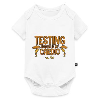 Testing Season Is My Cardio 2 - Baby Premium Kurzarmbody - Weiß - Vorne