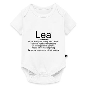 Name Definition Lea - Baby Premium Kurzarmbody - Weiß - Vorne