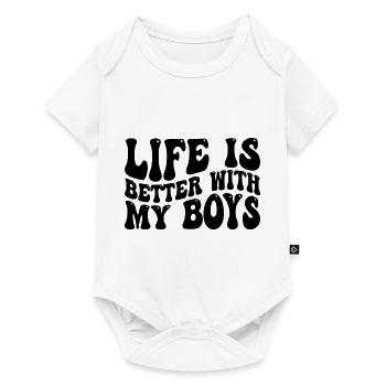 Life Is Better With My Boys 35 - Baby Premium short-sleeve bodysuit - white - Front