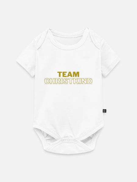 Team Christkind - Gold Design - Baby Premium Kurzarmbody - Weiß