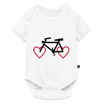 2541614 129298473 CYCLING HEART - Baby Premium short-sleeve bodysuit - white - Front