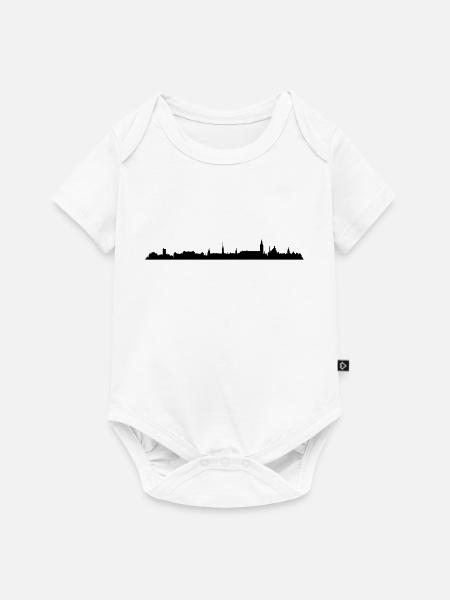 Skyline - Kopenhagen - Baby Premium Kurzarmbody - Weiß