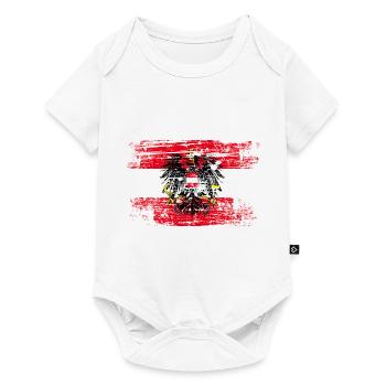 Autriche Autriche drapeau drapeau aigle - Body à manches courtes Premium Bébé - blanc - Devant