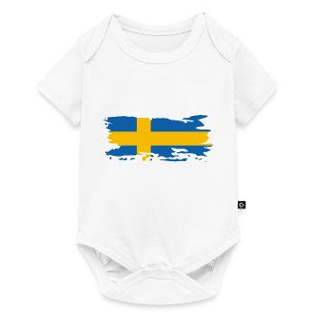 Sweden flag Scandinavia - Baby Premium short-sleeve bodysuit - white - Front