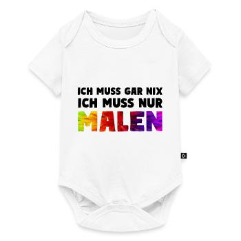 NUR MALEN Maler Kunst Spruch - Baby Premium Kurzarmbody - Weiß - Vorne