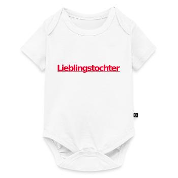 Lieblingstochter rosa - Baby Premium Kurzarmbody - Weiß - Vorne