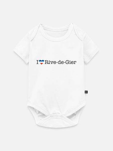 I love Rive de Gier - Baby Premium Kurzarmbody - Weiß