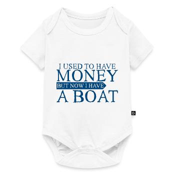 I used to have money but now i have a boat 3 - Baby Premium short-sleeve bodysuit - white - Front