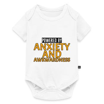 Powered By Anxiety And Awkwardness 4 - Baby Premium short-sleeve bodysuit - white - Front