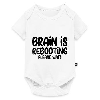 Le cerveau redémarre Veuillez patienter 3 - Body à manches courtes Premium Bébé - blanc - Devant