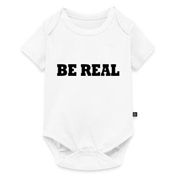 Be real - Baby Premium Kurzarmbody - Weiß - Vorne
