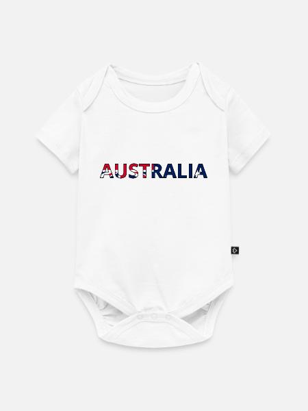 Australien Flagge - Baby Premium Kurzarmbody - Weiß