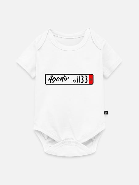 plaque d'immatriculation Agadir 33 - Body à manches courtes Premium Bébé - blanc