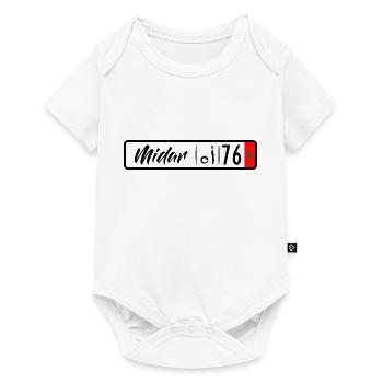 plaque d'immatriculation Midar 76 - Body à manches courtes Premium Bébé - blanc - Devant