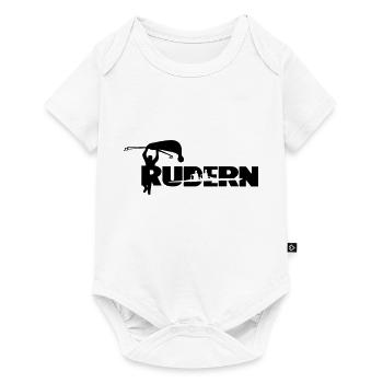 Rudern cooler Spruch personalisierbar - Baby Premium Kurzarmbody - Weiß - Vorne
