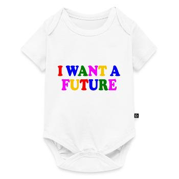 I want a future - Body à manches courtes Premium Bébé - blanc - Devant