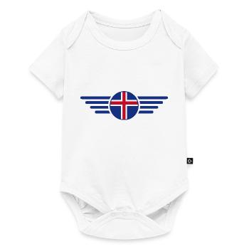 T-shirt design de style islandais - Body à manches courtes Premium Bébé - blanc - Devant