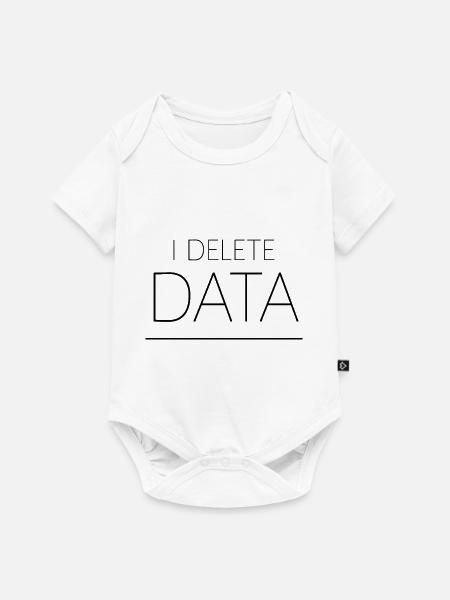 I Delete Data 4 - Baby Premium Kurzarmbody - Weiß