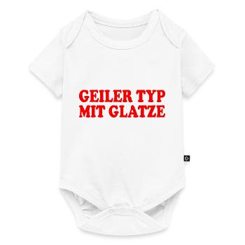 geiler typ mit glatze - Baby Premium Kurzarmbody - Weiß - Vorne