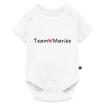 Team la mariée cœur rose - Body à manches courtes Premium Bébé - blanc - Devant
