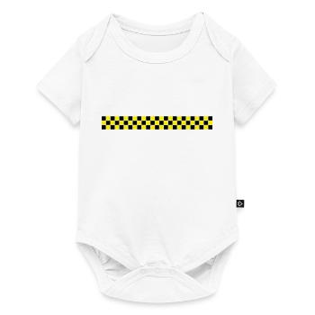 Caro 2 Warnbalken - Baby Premium Kurzarmbody - Weiß - Vorne