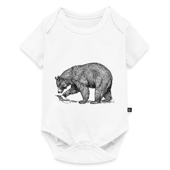 Bär - Baby Premium Kurzarmbody - Weiß - Vorne