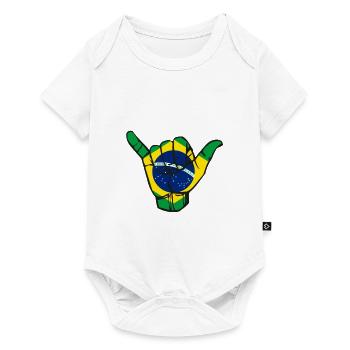 Hangloose, Brazilian Jiu-Jitsu, BJJ Shirt - Baby Premium Kurzarmbody - Weiß - Vorne