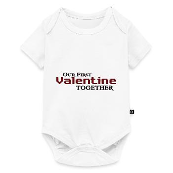first Valentine together partner look gift love - Baby Premium short-sleeve bodysuit - white - Front