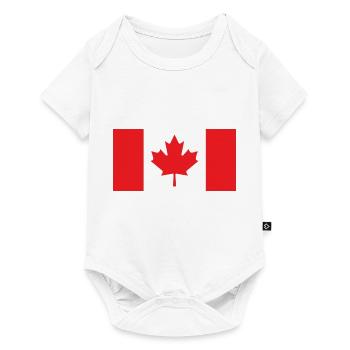 Drapeau du Canada - Body à manches courtes Premium Bébé - blanc - Devant